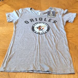 Women's Retro Baltimore Orioles Baseball Tailgate Tee NWT